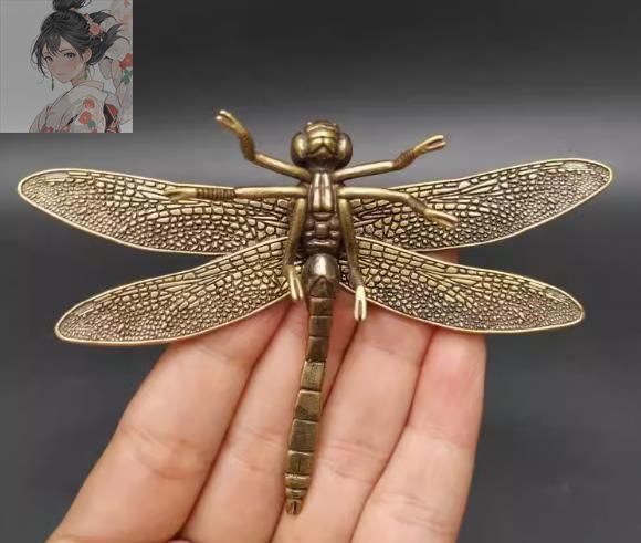 銅製 蜻蛉 茶寵 茶玩 装飾品 工芸品 美術品 置物 - メルカリ
