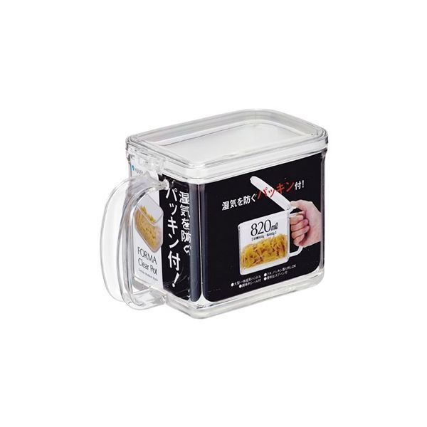 まとめ クリアポット|調味料入れ パッキン付き蓋 大きめサイズ キッチン用品 フォルマ 40個セット