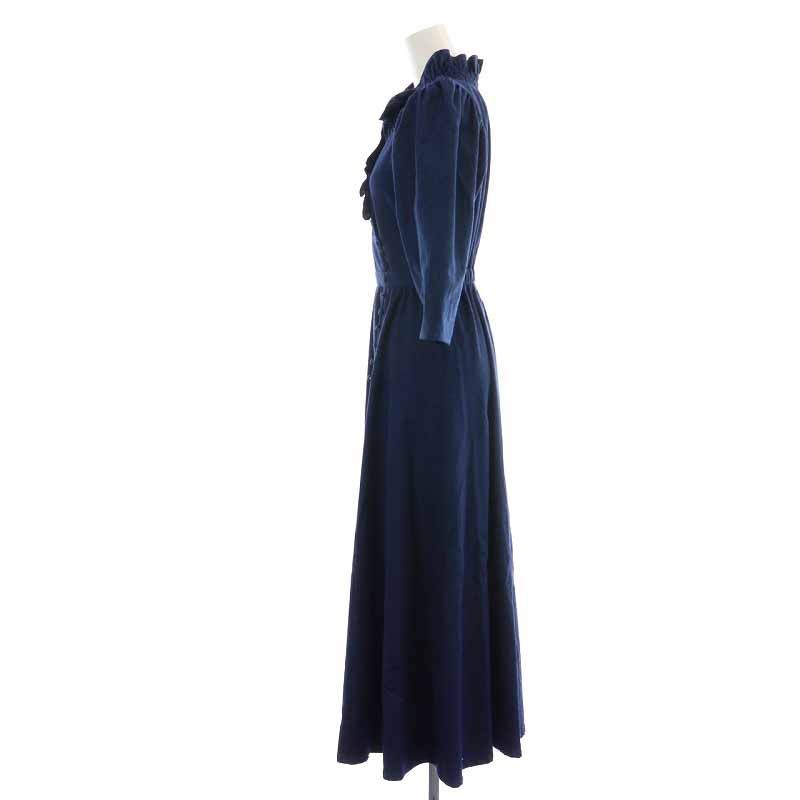 ワンピース Ameri SHIRRING COLLAR DENIM DRESS Ameri VINTAGE - 名古屋限定☆ SHIRRING COLLAR DENIM DRESS☆の