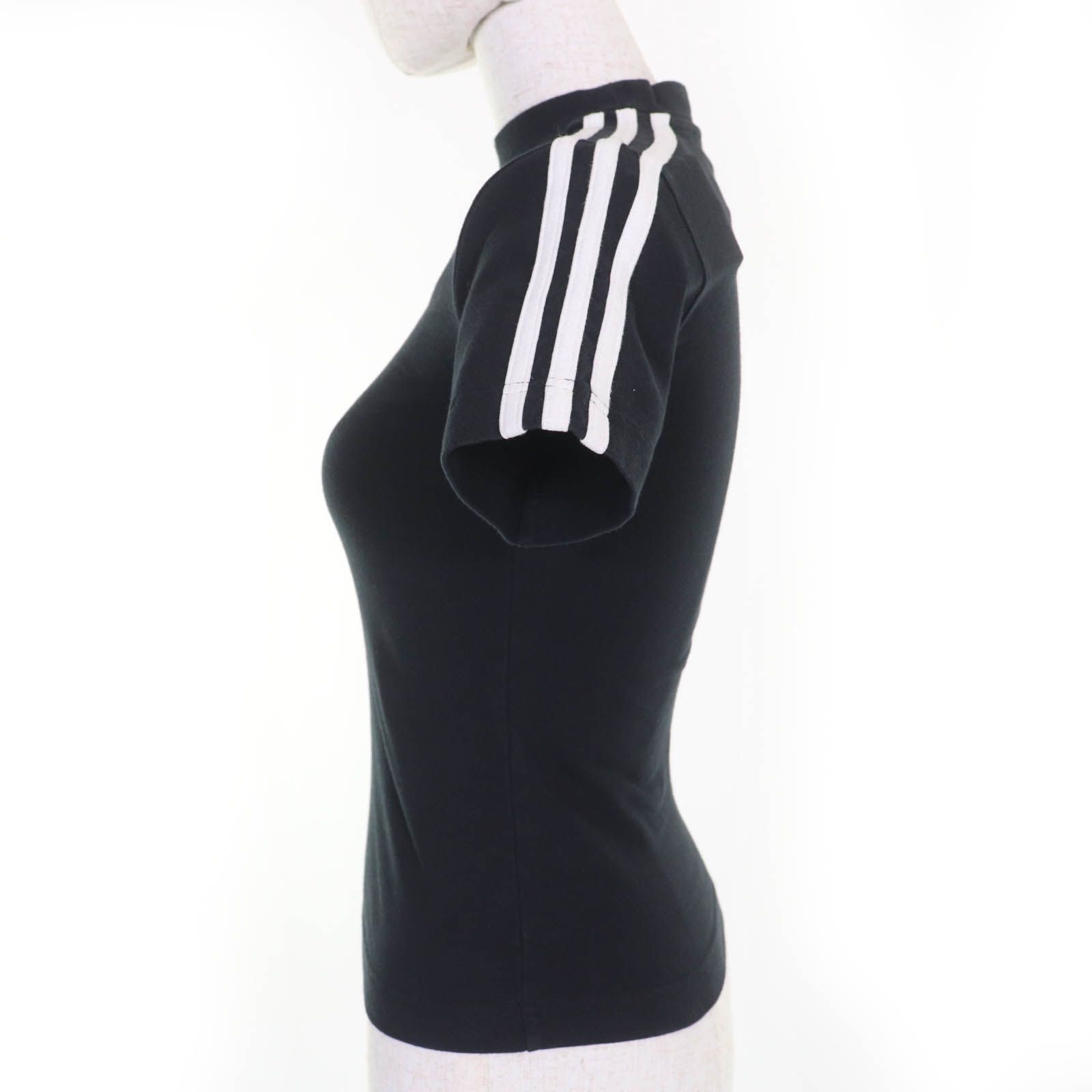 ♥品 BALENCIAGA×adidas バレンシアガ×アディダス 23SS 723782 コットン100% 半袖Tシャツ ブラック XS 正規品 レディース