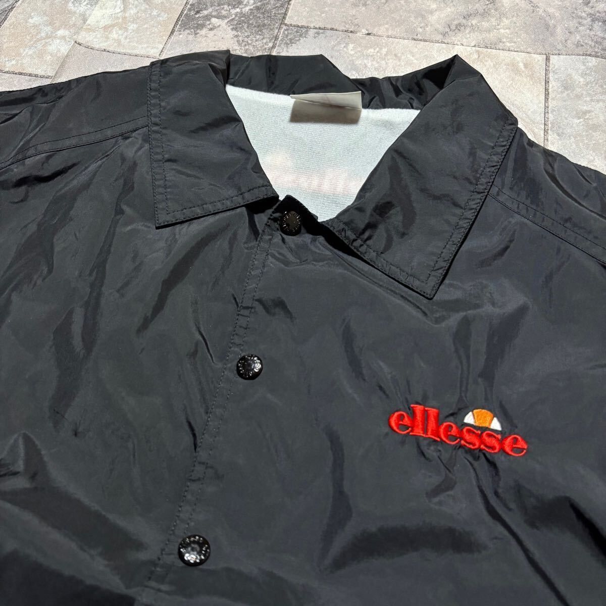90s ellesse エレッセ コーチジャケット ナイロン ジャンパー 両面刺繍 