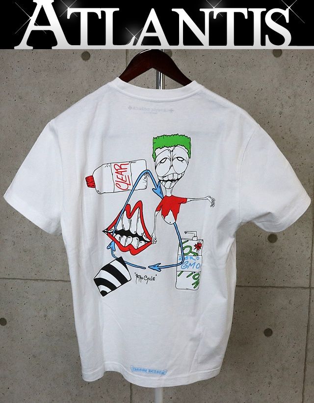 CHROME HEARTS 銀座店 クロムハーツ PPO RETRO CYCLE Tシャツ 半袖 メンズ size:L 白 96606