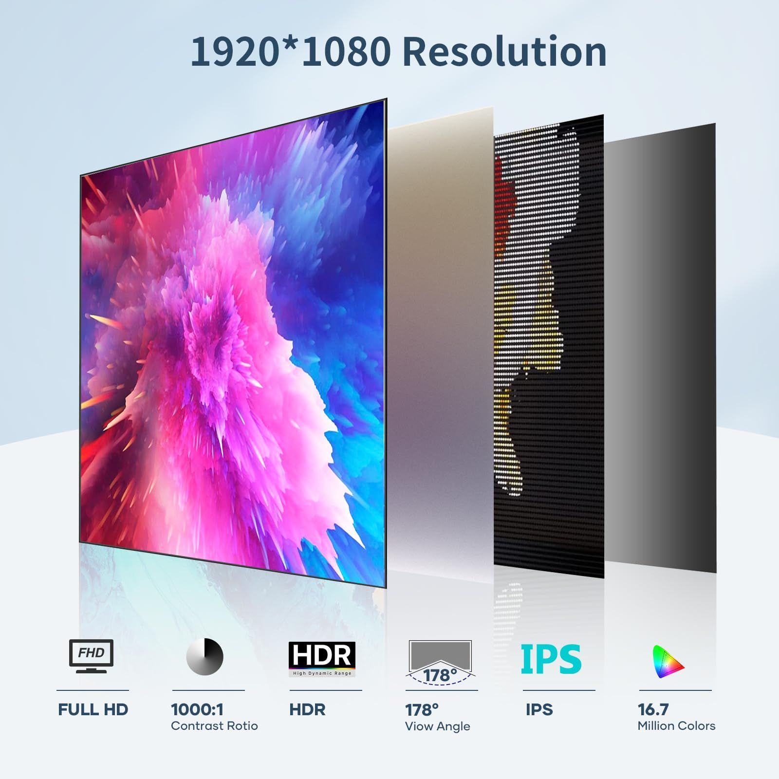 トラベルゲームモニター HDR FHD ポータブルモニター ラップトップモニター プラグアンドプレイデュアルスピーカー PC タブレット Mac Switch Xbox PS3|4|5 15.6インチ 用の外部スクリーン CHRISTIANNAURATH_COM_BR