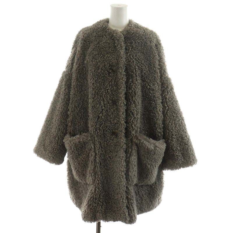 マッキントッシュ MACKINTOSH NEW HUMBIE ノー コート フェイクファーコート ロング丈 アウター グレー AN37