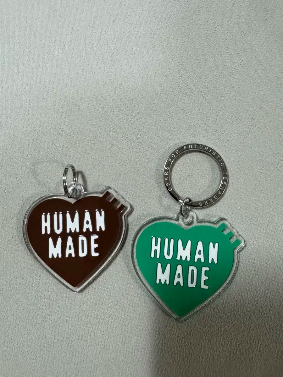 HUMAN MADE ヒューマンメイド ハート キーホルダー ブラウン グリーン