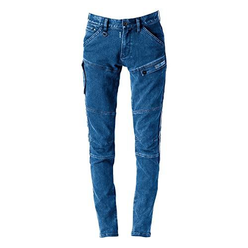 W76 / L80_11インディゴブルー [アイズフロンティア] ストレッチ3Dデニムカーゴパンツ 7012 通年 作業服 76 11インディゴブルー