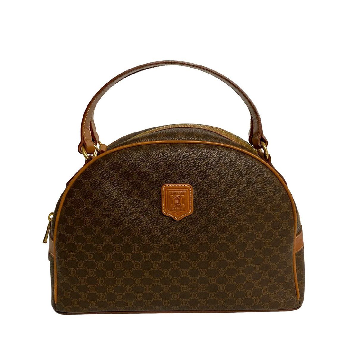 極 美品 CELINE セリーヌ マカダム ブラゾン 柄 トリオンフ レザー 本 