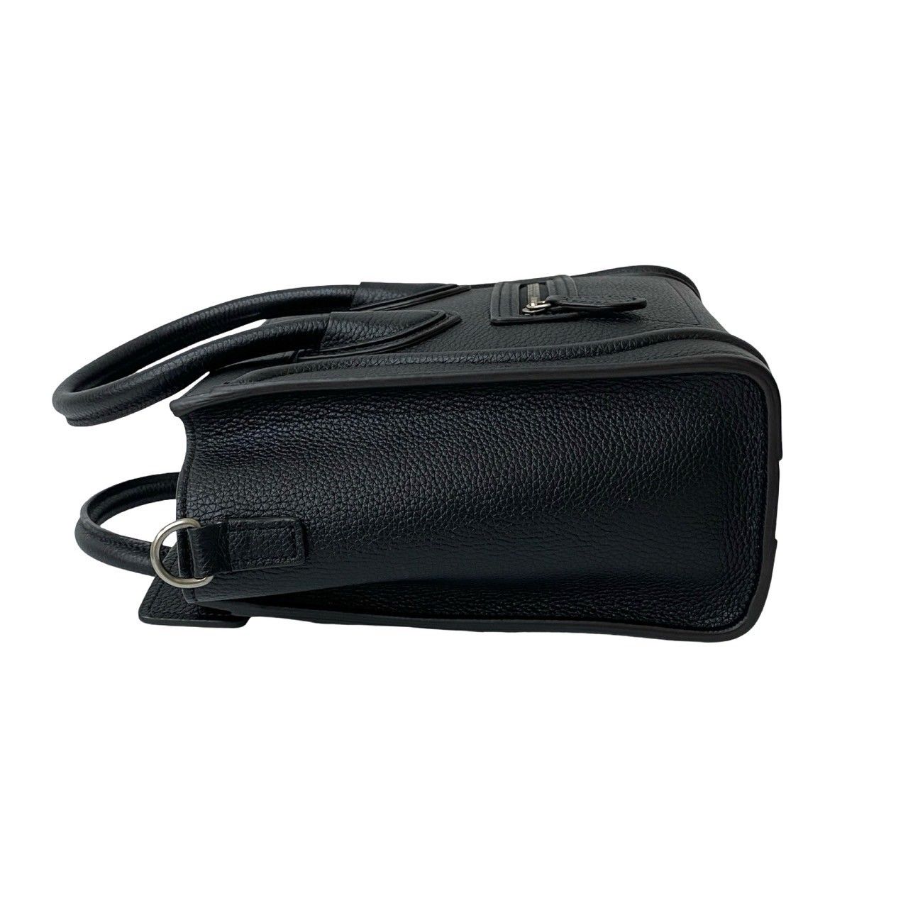 CELINE ラゲージナノ 2way ショルダーバッグ レザー 黒 CELINE セリーヌ ハンドバッグ ショルダーバッグ、2WAY ラゲージ