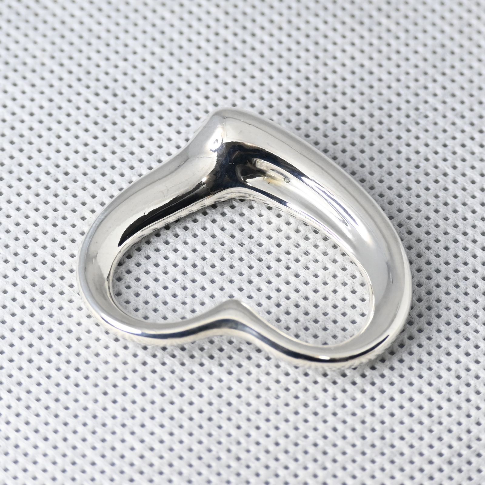 新品仕上げ 大きめ 3.5cmx3.1cm Tiffany & Co. オープンハート ラージ 