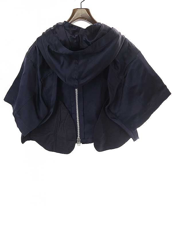 sacai サカイ14SS バックオープンシルクジャケット ブルゾン sacai サカイ 14SS バックオープンシルクジップブルゾン ネイビー 2