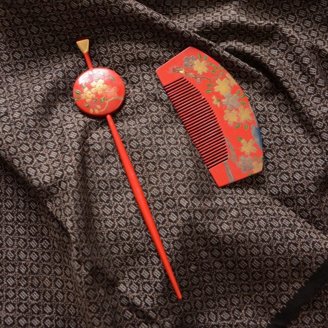 Jun お値下げ中 古美術 江戸中 装飾品箱 かんざし箱 極上金彩 Jun 様