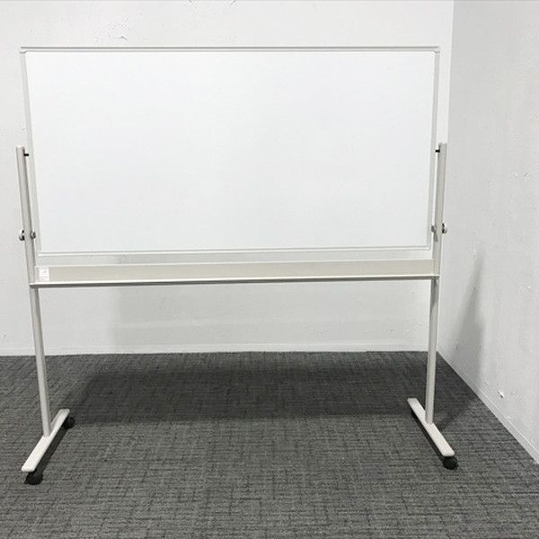 脚付ホワイトボード 両面式 グレー
