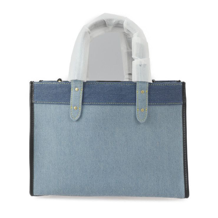 COACH コーチ ハンドバッグ 89163 デニム ブルー系 ゴールド金具