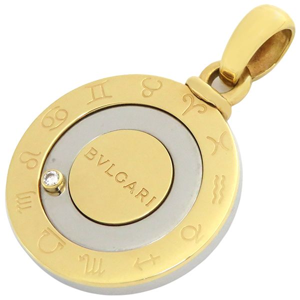 ブルガリ BVLGARI ペンダントトップ ホロスコープ 1Pダイヤ K18YG  