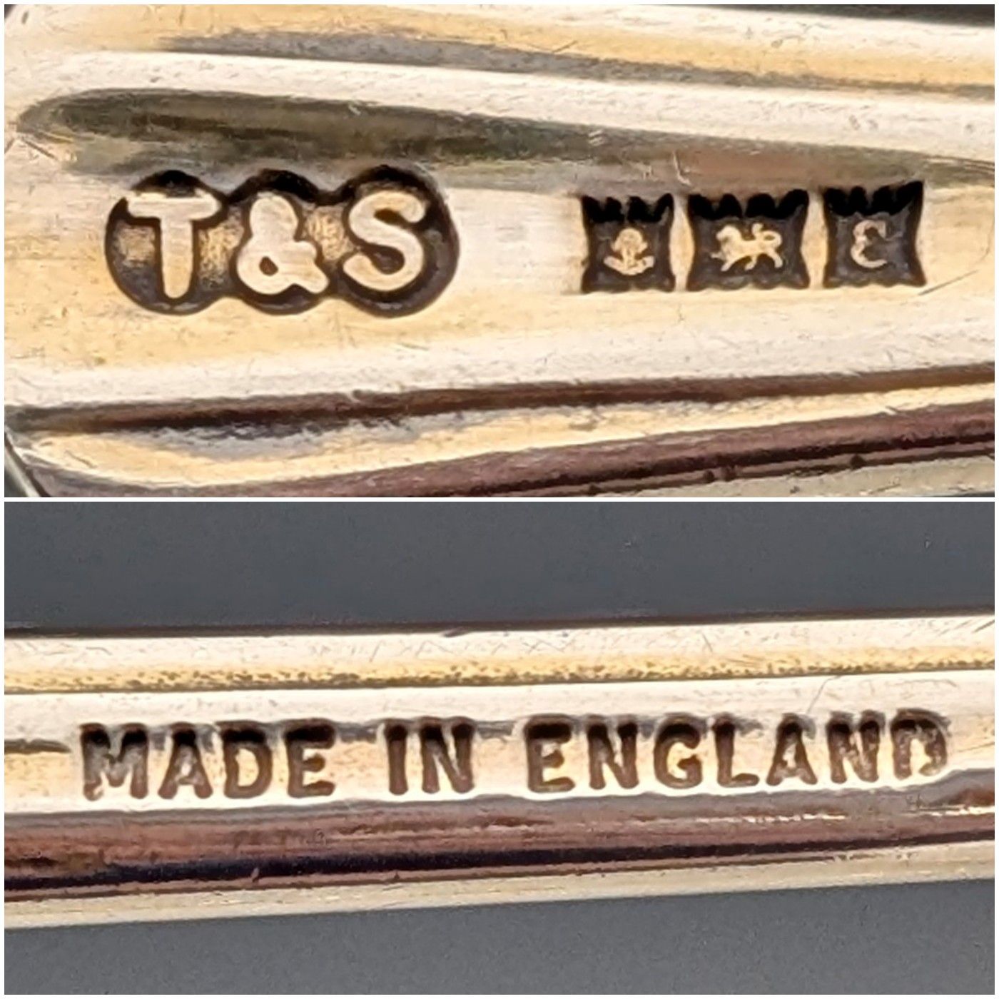 1954年 英国ヴィンテージ エナメル装飾 純銀製 コーヒースプーン6本 