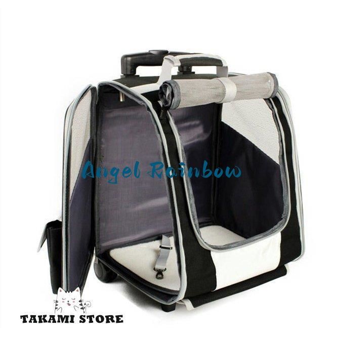 犬猫用ペットキャリーバッグ リュック 4in1多機能 ペットキャリーカート キャスター付き 犬キャリーバッグ 猫きゃりーバッグ リュック 手提げ 犬猫用ペットキャリーバッグ リュック 4in1多機能 ペットキャリー