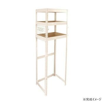 ペール上 冷蔵庫上 ランドリー上ラック 幅62cm MK-L63NWH ホワイト