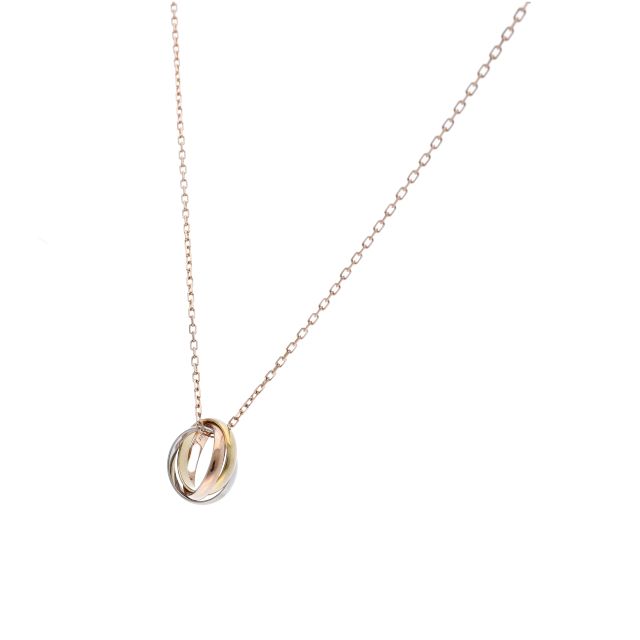 カルティエ トリニティネックレス B7224574 K18/3カラー レディース  