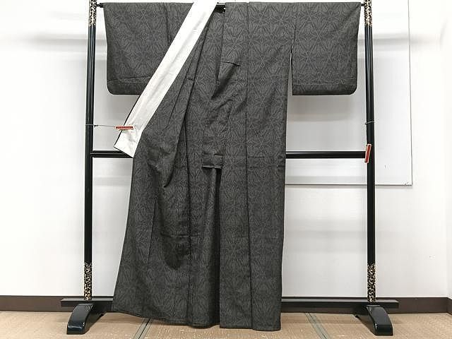 平和屋着物○本塩沢 訪問着 110亀甲 ますいわ屋扱い 正絹 逸品