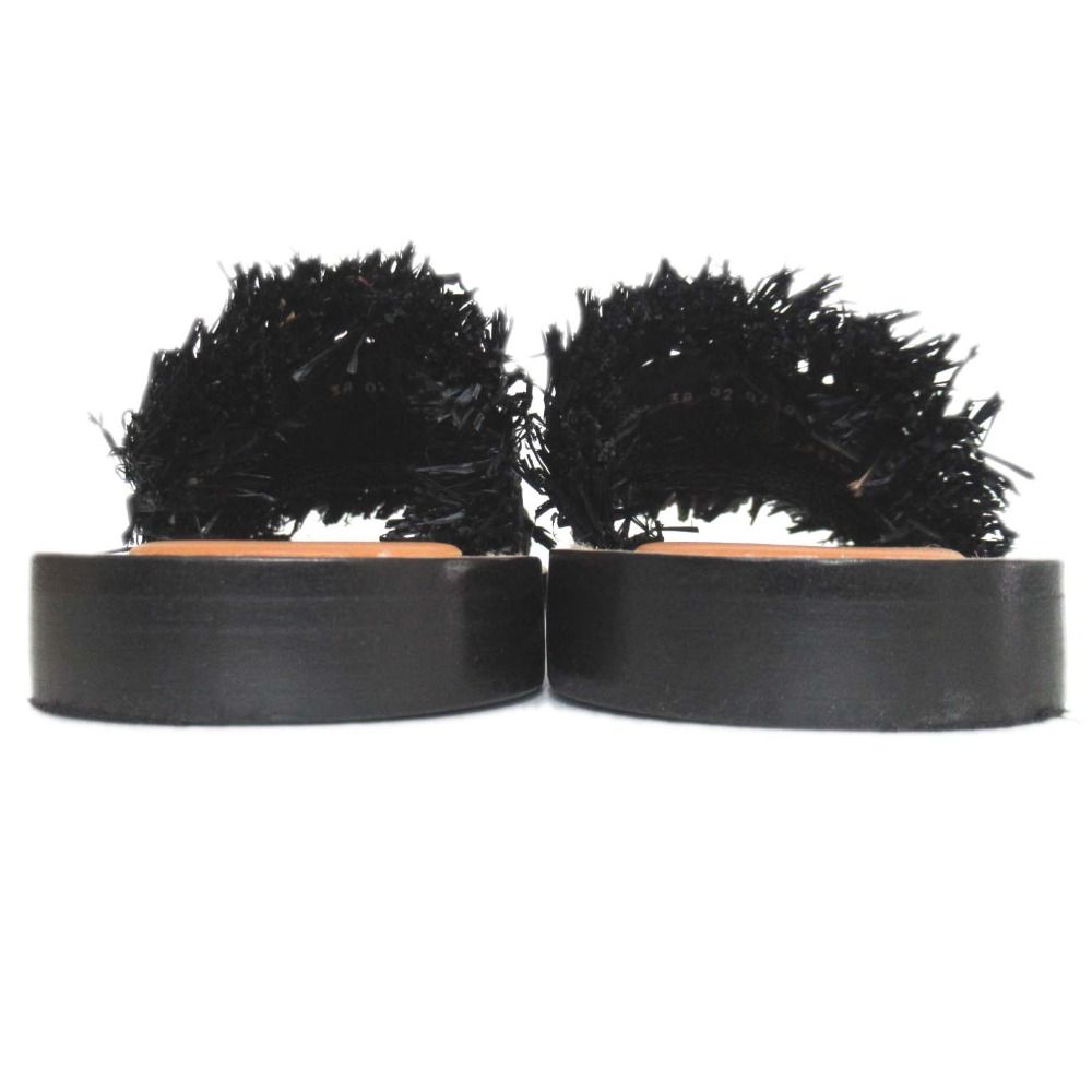 美品 LOEWE ロエベ RAFFIA MULE ラフィア ミュール フラット