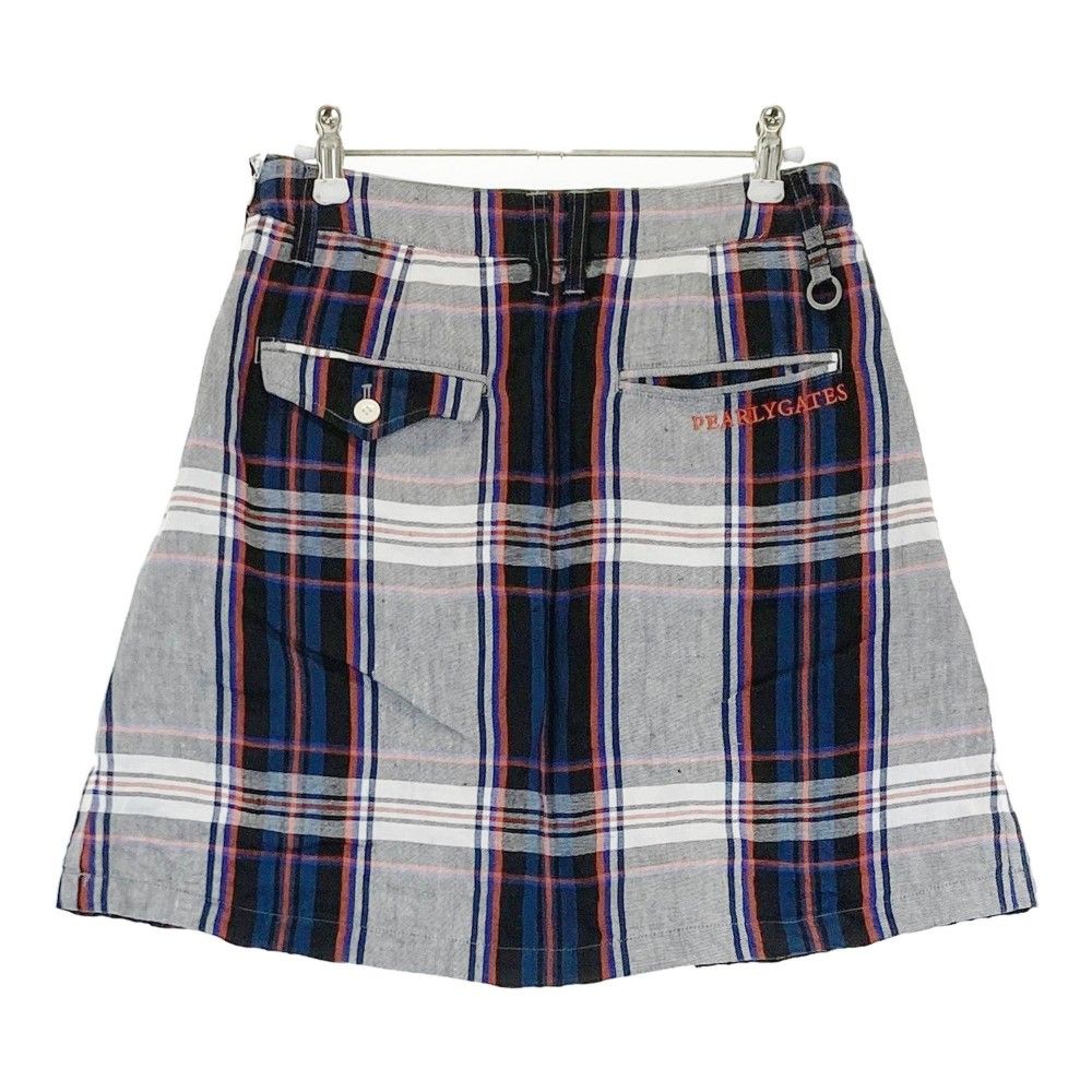 サイズ：1 PEARLY GATES パーリーゲイツ スカート チェック柄 ネイビー