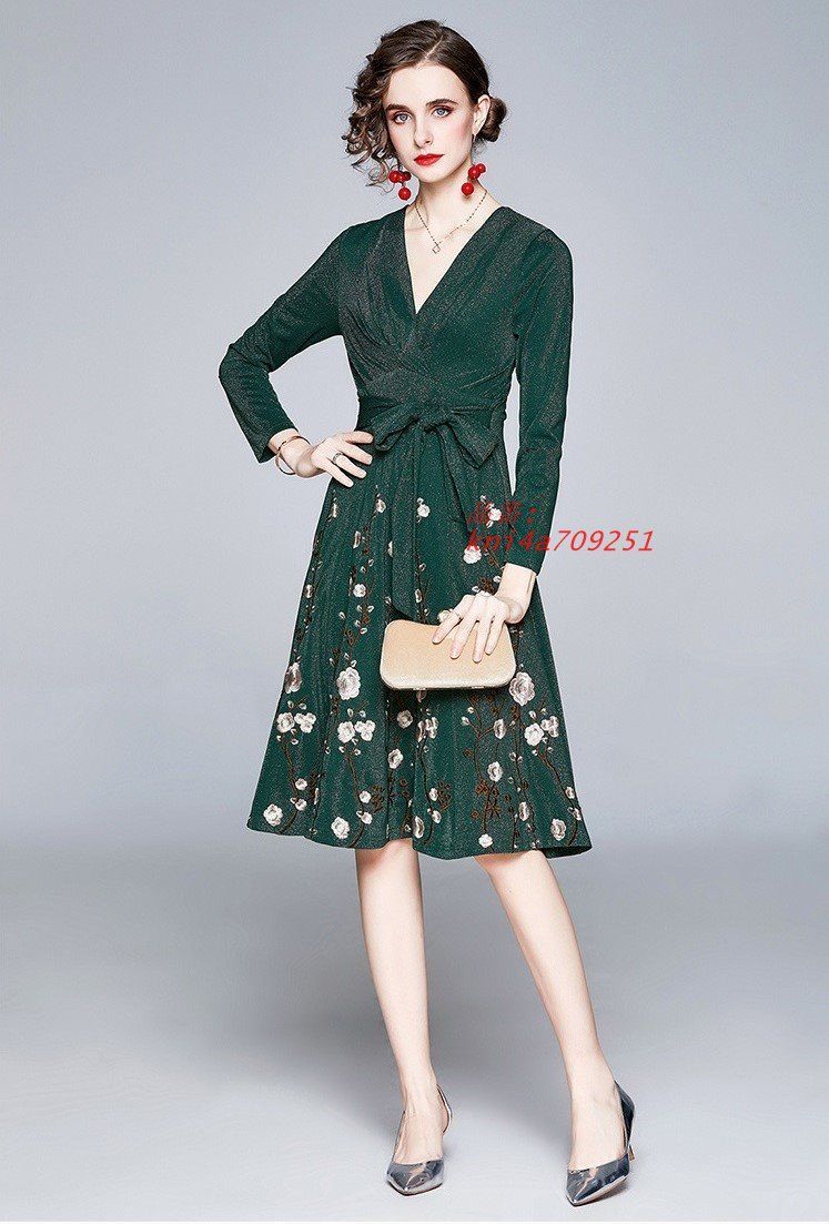 花柄刺しゅう 上品