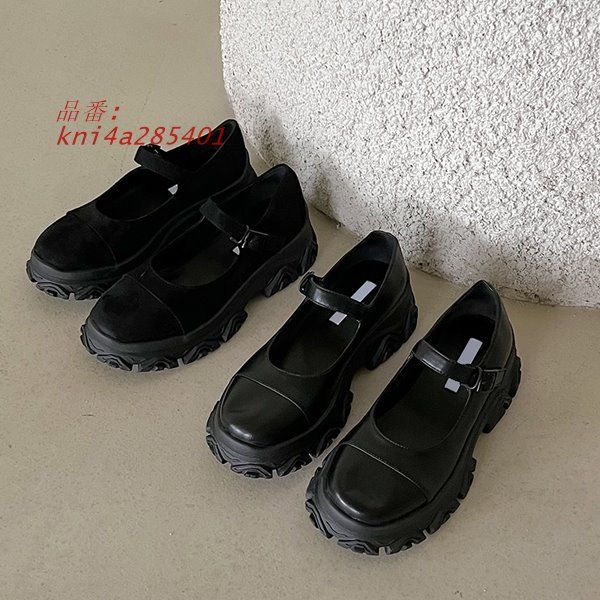 パンプス 厚底 スエードタッチ レザータッチ 履きやすい 痛くない シンプル 春夏秋冬 デイローヒール オールシーズン kni4a285401