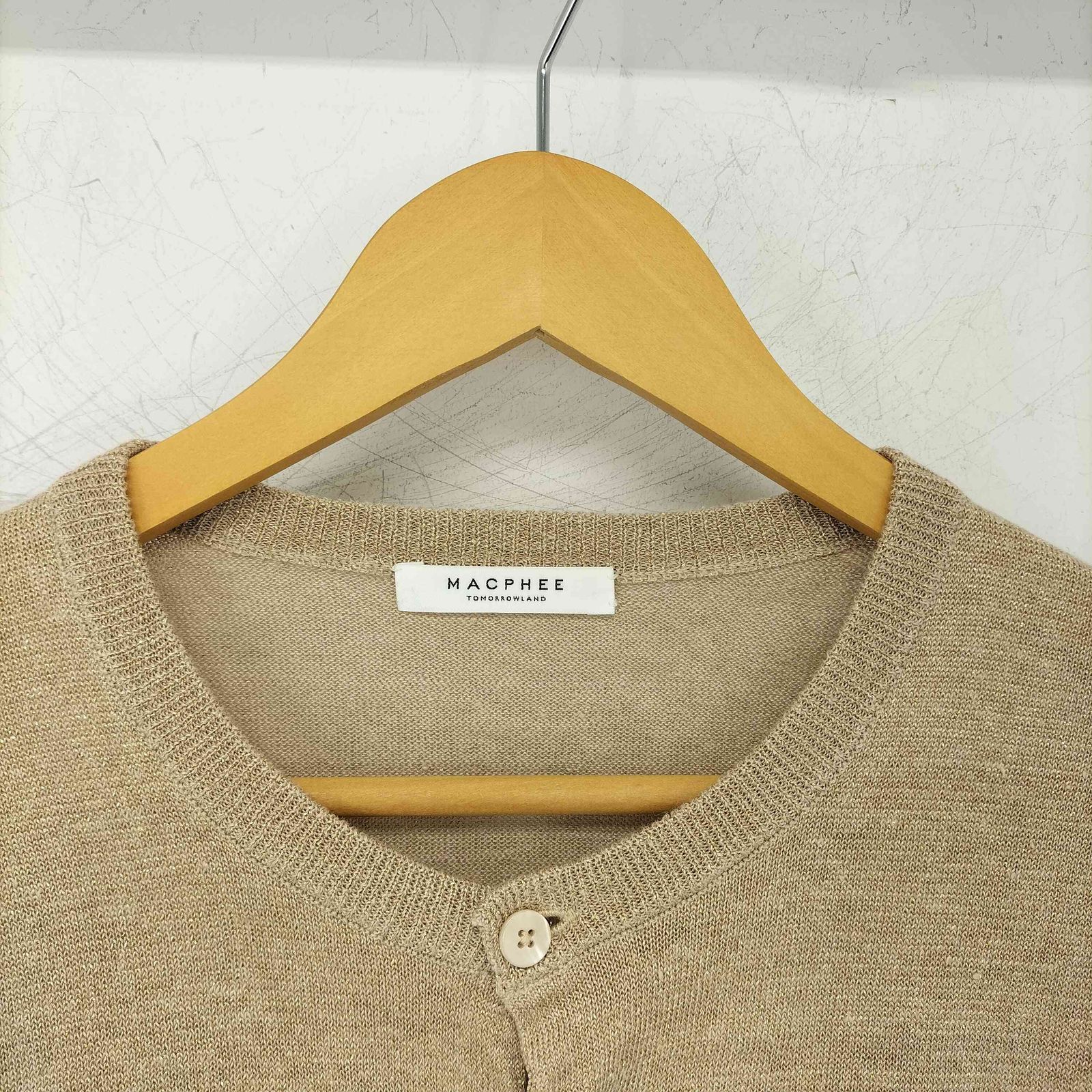 マカフィー MACPHEE 24ss プレーンリネン クルーネック