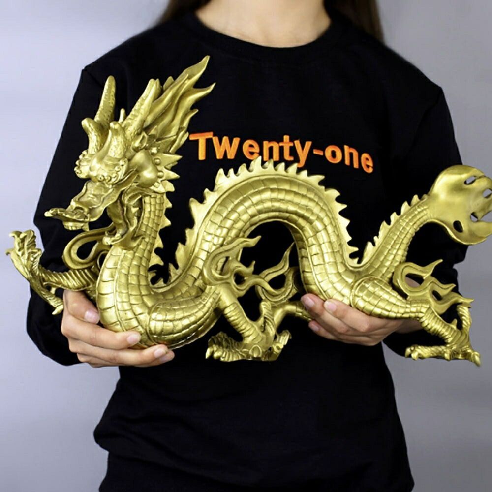 置物 龍 風水 長髭 皇帝龍 人工水晶1個付属 置物 風水 皇帝龍