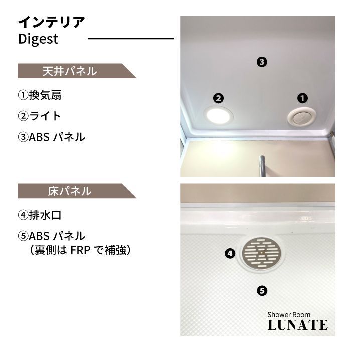シャワーユニット Lunateシリーズ