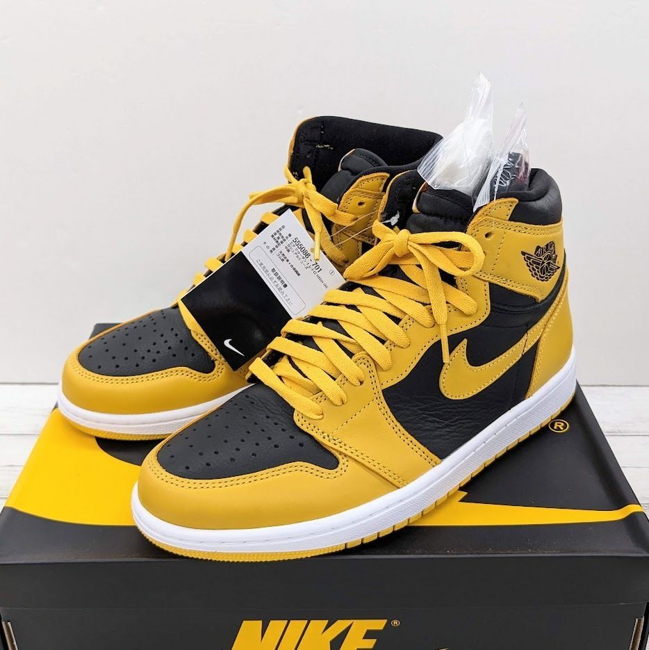 未使用品 NIKE AIR JORDAN 1 RETRO HIGH OG 555088-701 POLLEN/WHITE