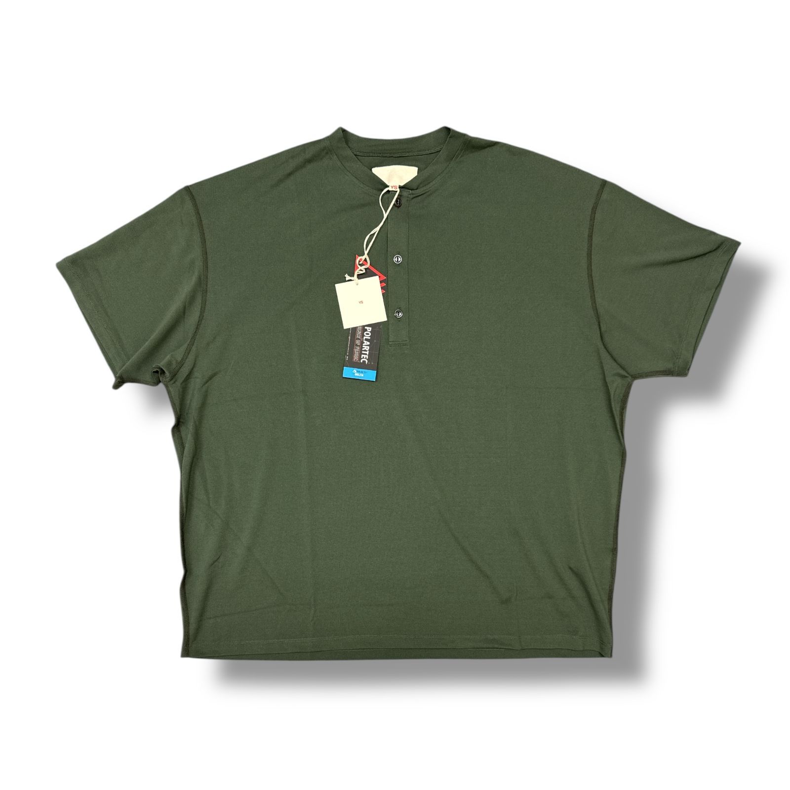 d*u様 YOKO SAKAMOTO ヘンリーネック Tシャツ オリーブ 24S 参考上代22000円 未使用品 YOKO SAKAMOTO 24SS HENLEY NECK T