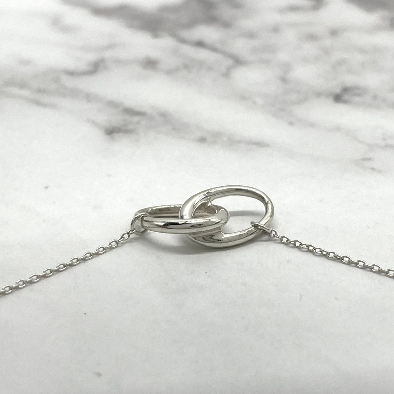 美品 Tiffany ダブルループ チェーン ネックレス ビンテージ シルバー ダブルループネックレス シルバー ヴィンテージ|ティファニー TIFFANY