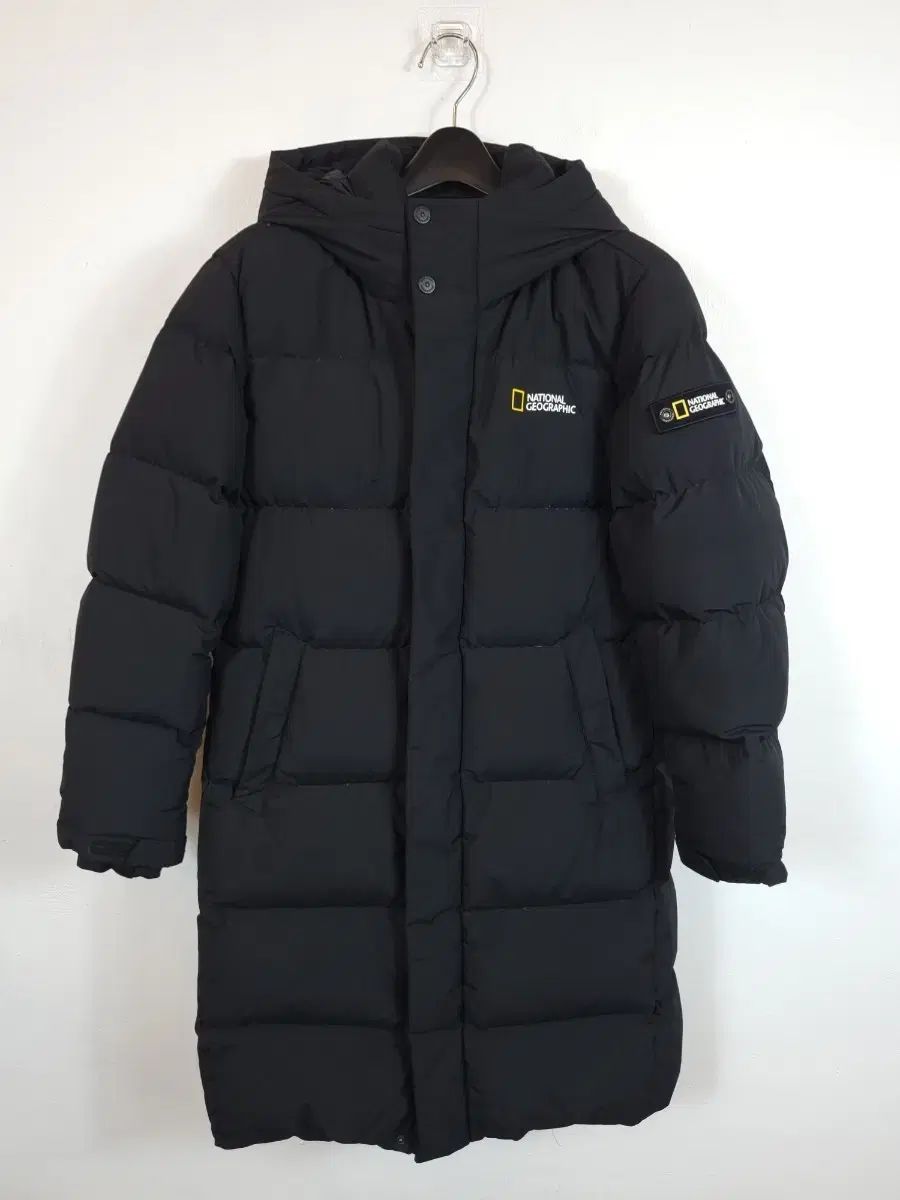 キッズ ナショナルジオグラフィック ロンググースダウンフーディ ブラック 150 ほぼ