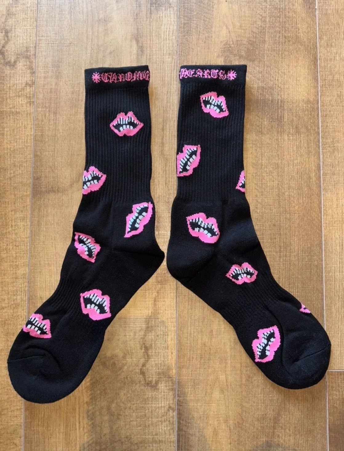 CHROME HEARTS クロムハーツ MATTY BOY マッティボーイ Socks ソックス 靴下 Comper チョンパー 黒 ブラック Pink ピンク Mサイズ