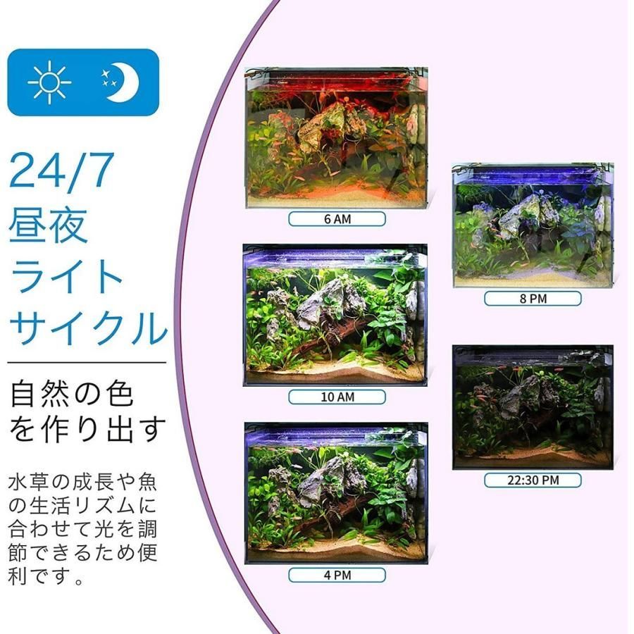 水槽ライト LED 7色 アクアリウムライト 熱帯魚ライト 水槽用