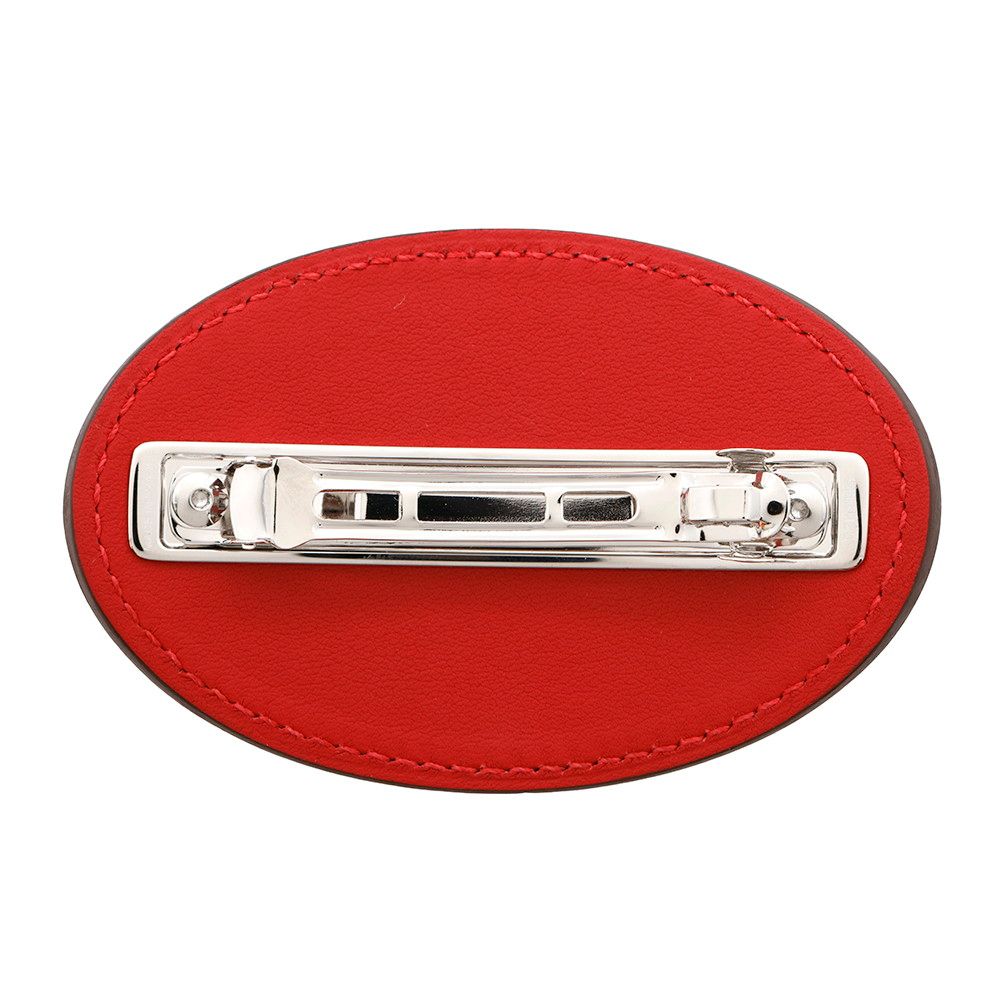 エルメス バレッタ エブリンPM ルージュラデュー/シルバー金具  