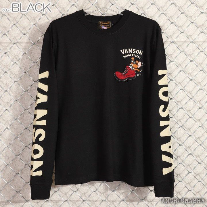 見事な刺繍！VANSON × FELIX THE CAT コラボロンT 黒 L - メルカリ