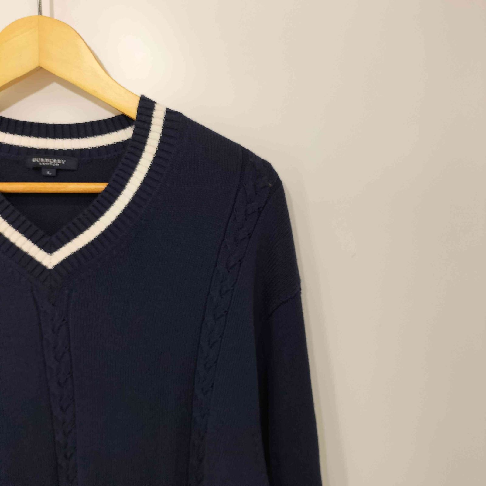バーバリーロンドン BURBERRY LONDON カシミヤ混 タートルネック
