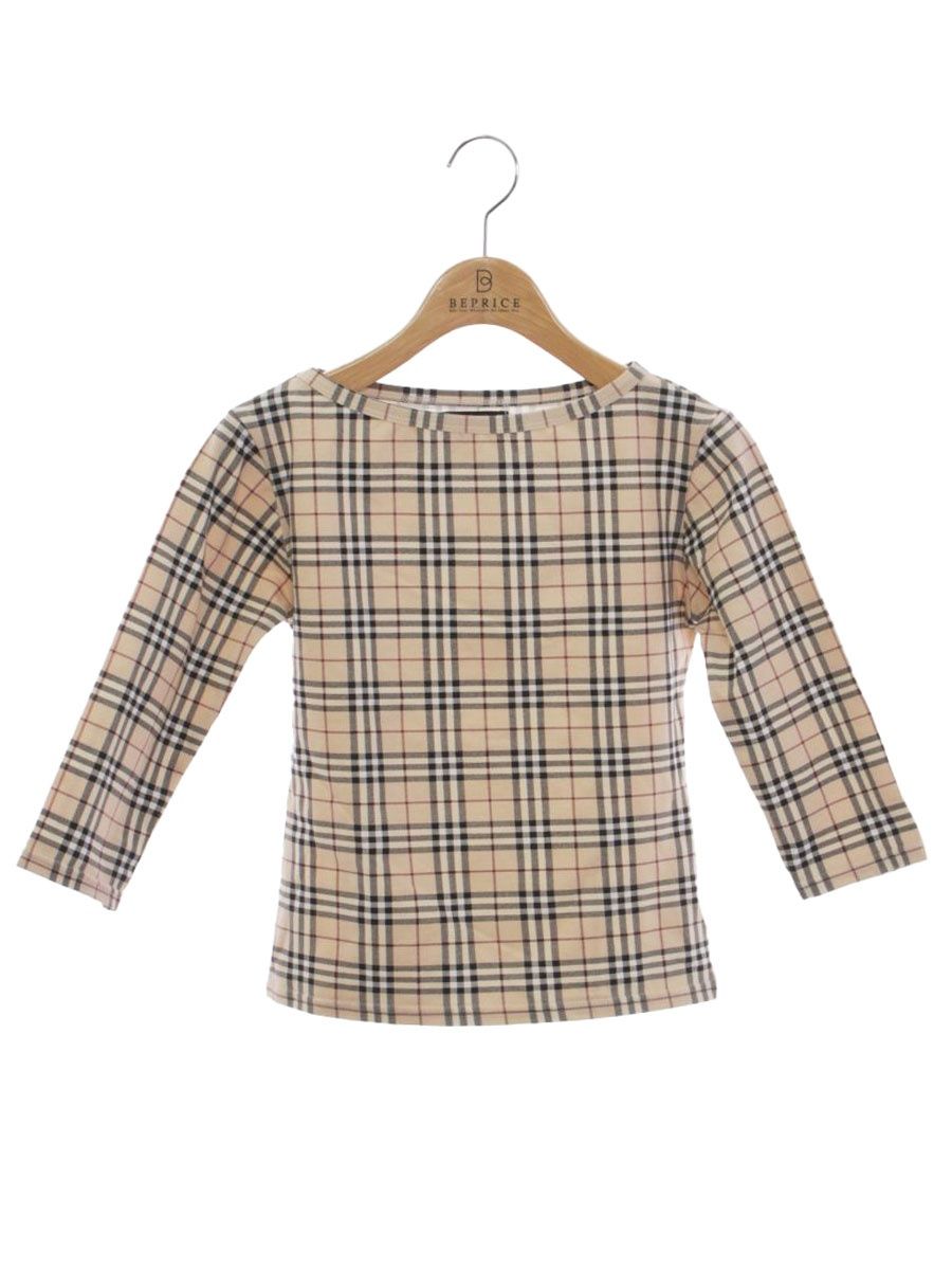 バーバリーロンドン Tシャツ XS ベージュ ノバチェック ショート丈