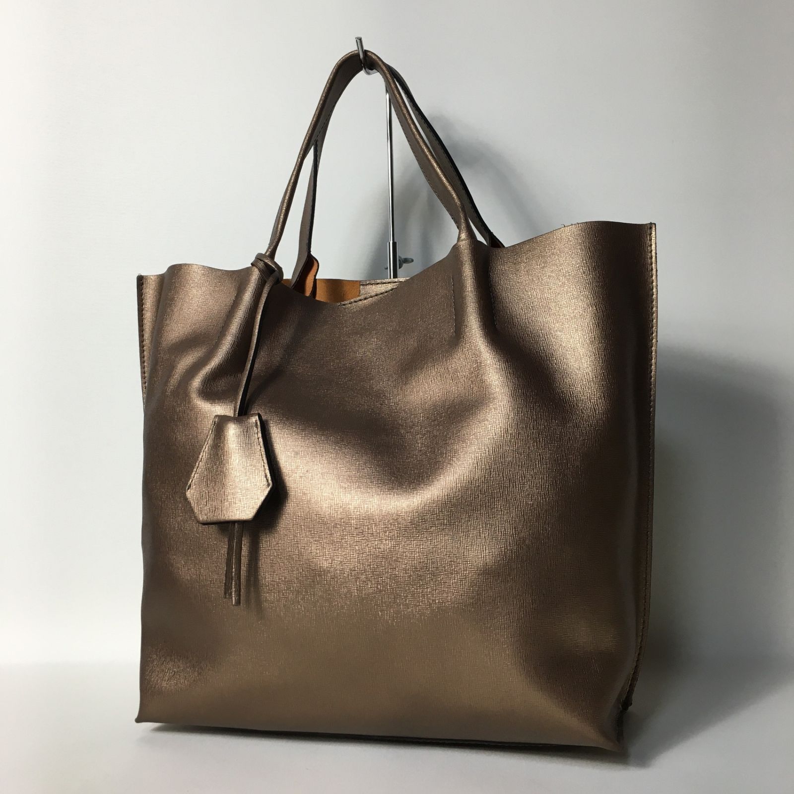 2504-46｜美品｜ジャンニキャリーニ トートバッグ レザー ブロンズ系 