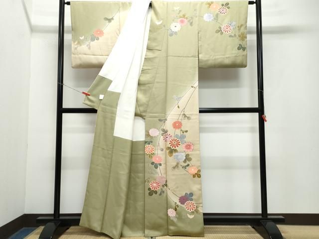 平和屋着物○訪問着 枝花文 金彩 鈴乃屋扱い 正絹 逸品 CAAY2954vf