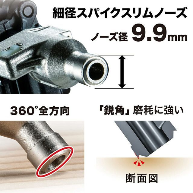 高圧エア釘打 AN514H|HM