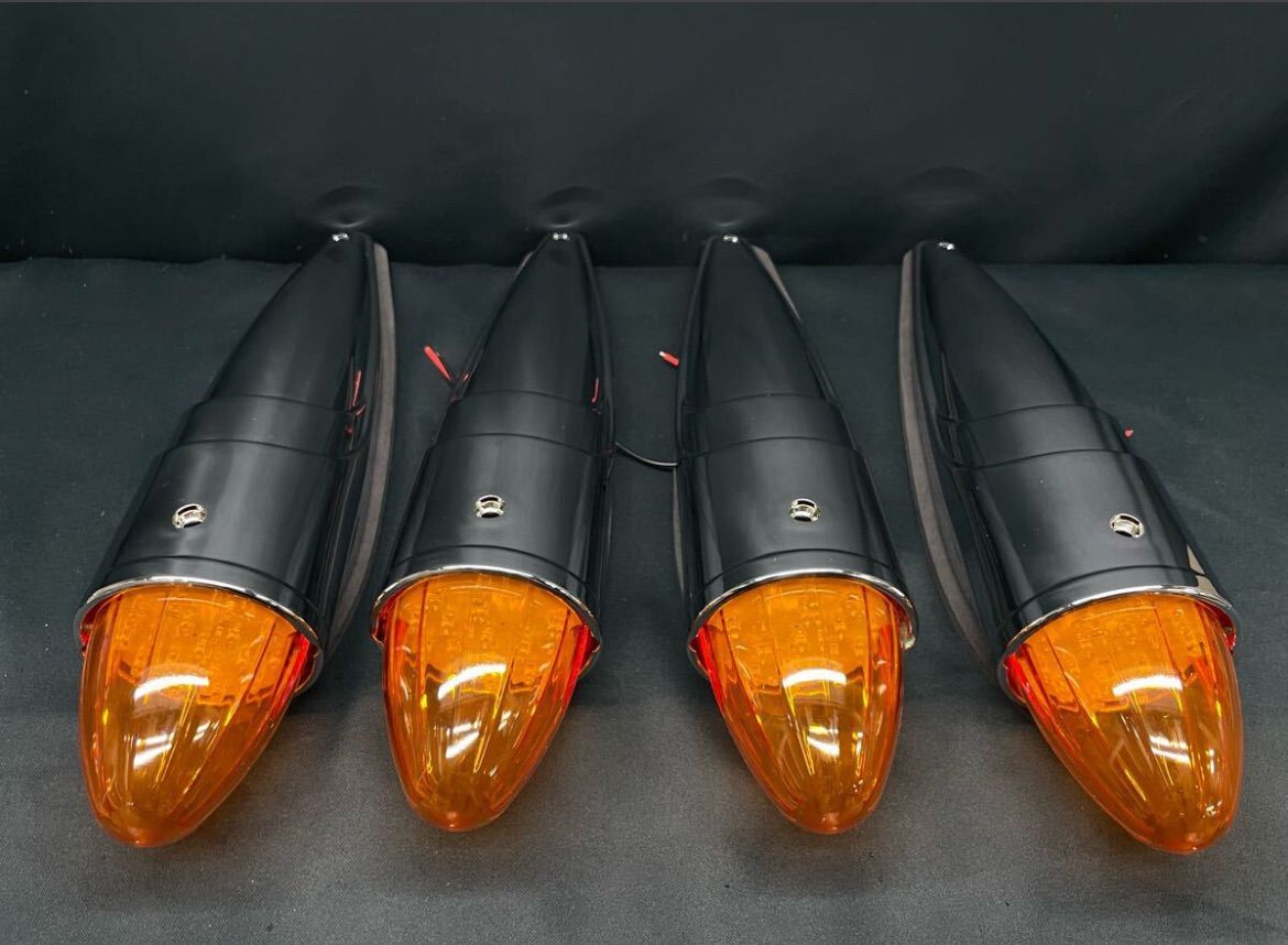 ロケットマーカーLED 5個セット LEDルーフマーカー ミニナマズ イエロー 5発 フルキット 12/24V レトロ