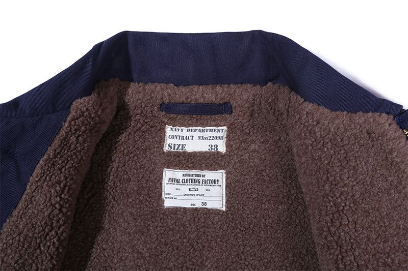 JUNGLE CROSS 11.5oz Deck Jacket ミリタリージャケットUSS ファー襟