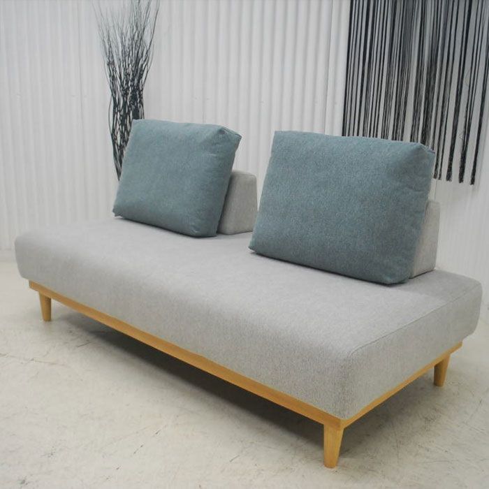 アイボリー】ソファ ソファベッド 2人 6段階リクライニング 組立不要