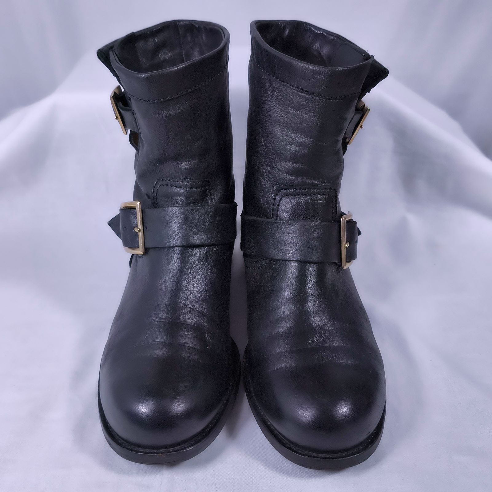 JIMMY CHOO ジミーチュウ エンジニアブーツ ロゴプレート 黒