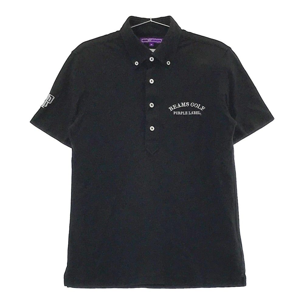 サイズ：M BEAMS GOLF ビームスゴルフ パープルレーベル 半袖ポロシャツ ボタンダウン  ブラック系 [240101307362]# ゴルフウェア メンズ ストスト