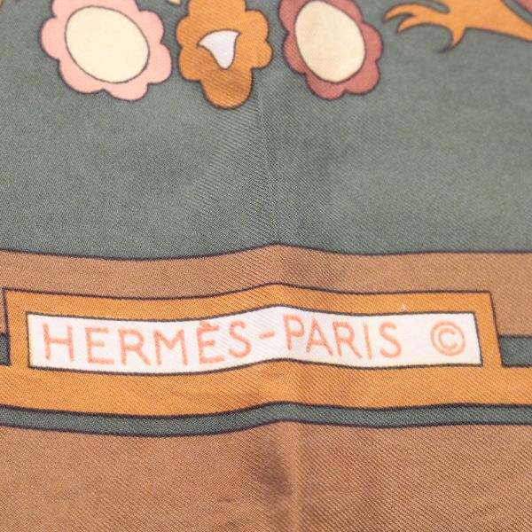 HERMES　エルメス　カレ90　TALLY-HO トナカイ ◎ HERMESエルメスカレ90 tally ho トナカイ大判スカーフ