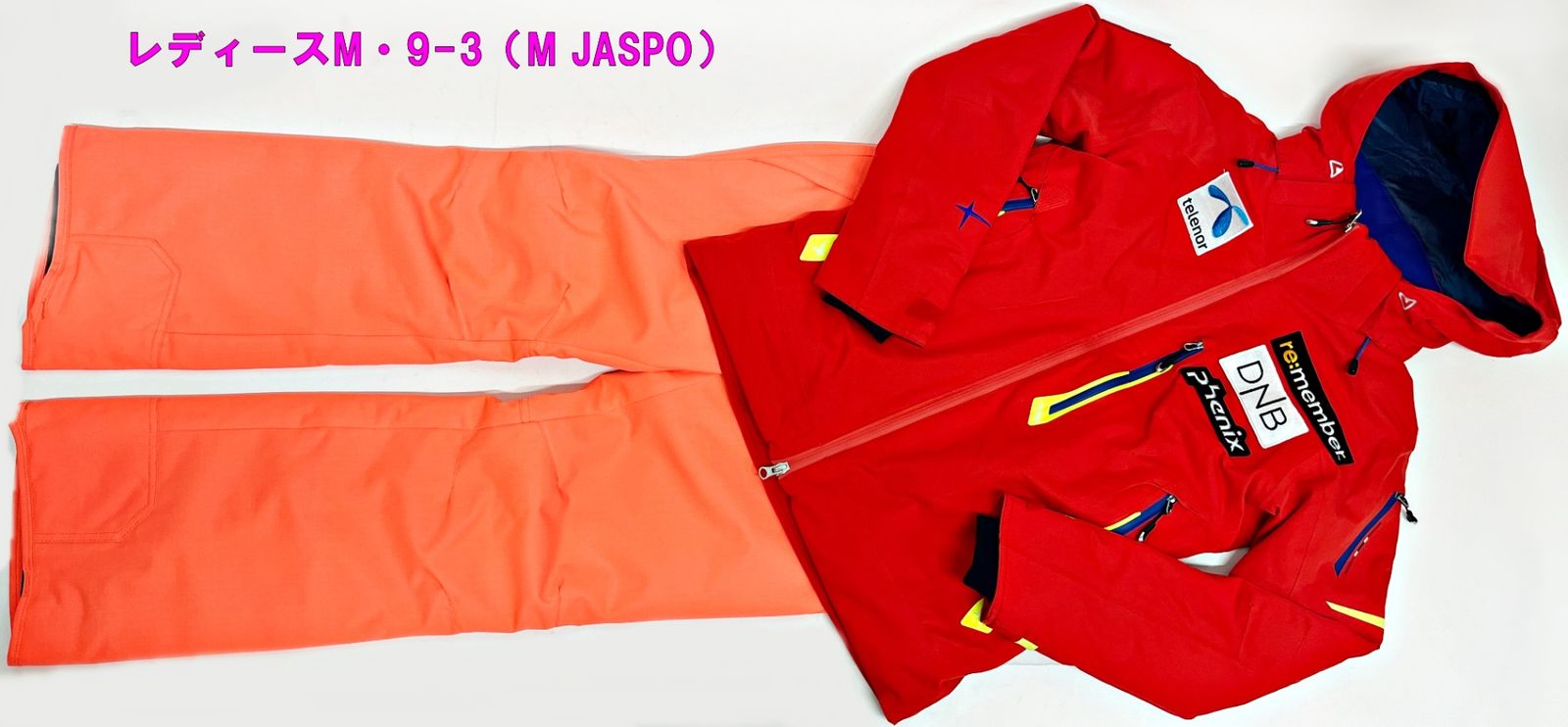 phenix - フェニックス レディース スキーウェア 上下セット M 9-3 JASPO レッド フラッシュオレンジ ジャケット パンツ Phenix R2502-251 フェニックス レディース スキーウェア 上下セット M 9-3 JASPO